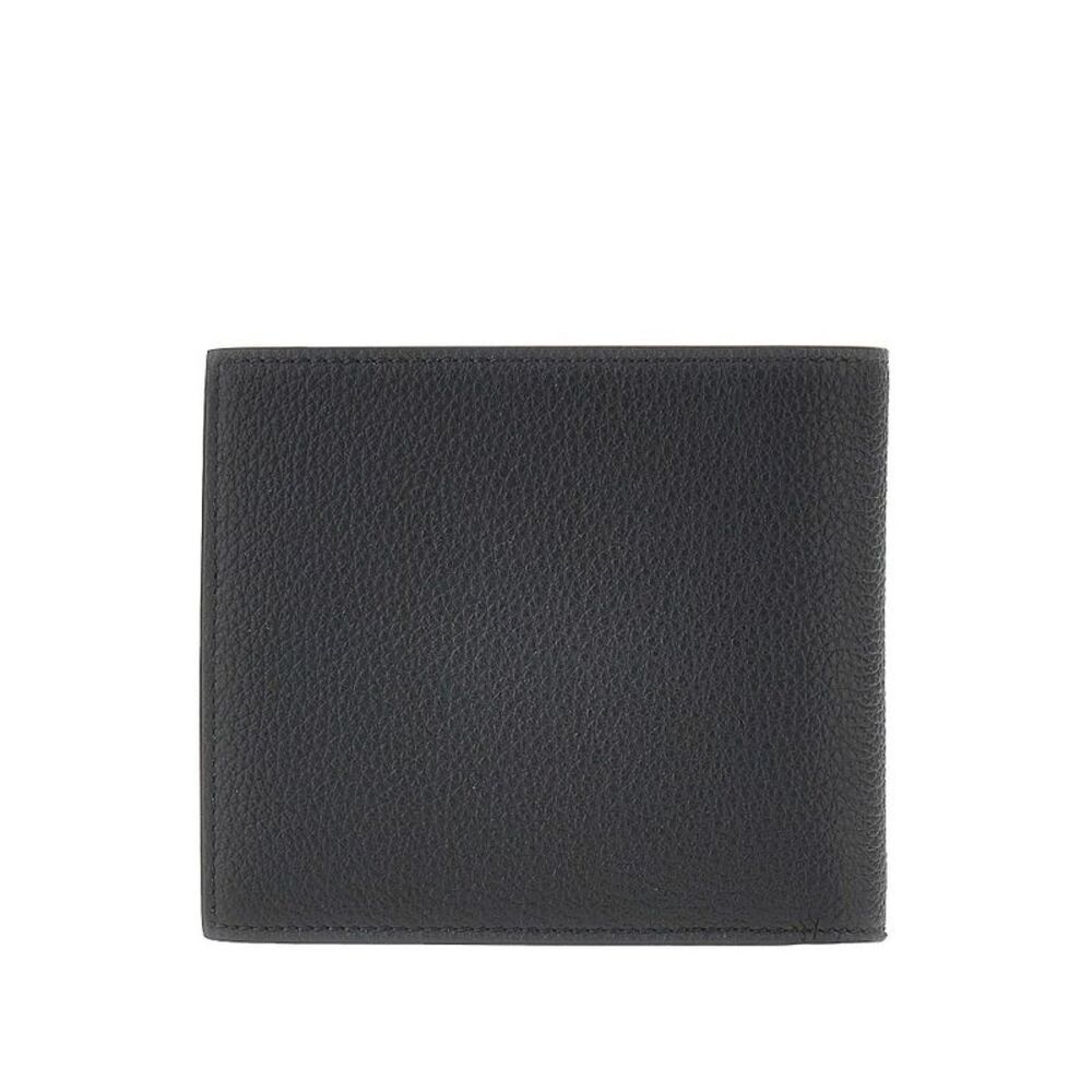 Thom Browne Men Grained Leather Bi-Fold Wallet